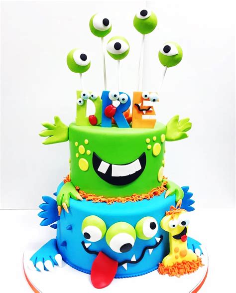 Monster 1st Birthday Cake Monster Birthday Cakes Monster 1st