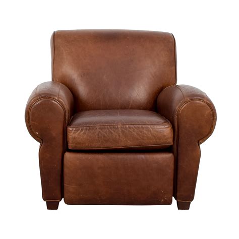 These recliners allow you to kick up your feet & stretch your body to relax. 54% OFF - Pottery Barn Pottery Barn Manhattan Brown ...