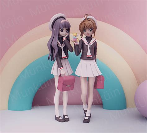 Sakura Card Captor And Tomoyo School Fan Art 3d Model Collection Cgtrader