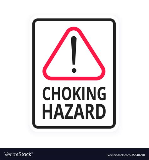 Choking Hazard Forbidden Sign Sticker Not Suitable