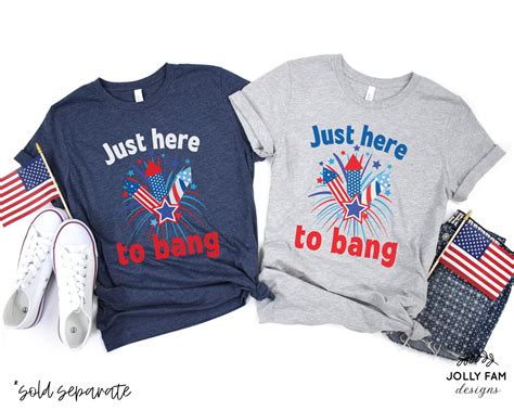 Couples 4th Of July Shirts Funny 4th Of July Shirt Just Here Etsy