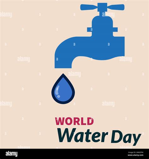 World Water Day Concept Logo Typography Every Drop Matters Save Water Save Life World