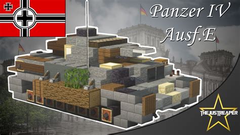 Minecraft Wwii Build Tutorial Panzer Iv Ausf E Youtube