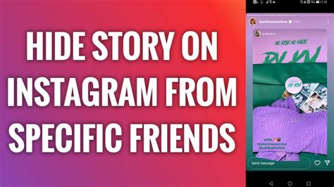 How To Hide Story On Instagram From Specific Friends Youtube
