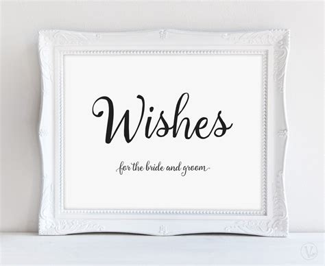 Printable Wedding Wishes For Bride And Groom Sign Wishes For