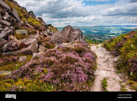 Pathway On Ilkley Moor In Yorkshire Stock Photo Alamy