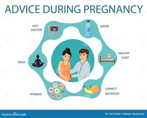 Advice During Pregnancy Vector Image Stock Vector Illustration Of