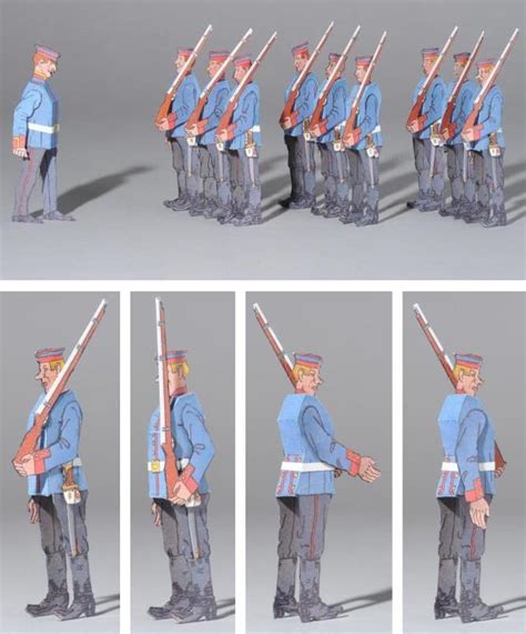 Papermau Paper Model History 1914`s Paper Soldiers By Berthold