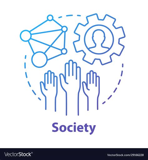 Society Concept Icon Community Social Integration Vector Image