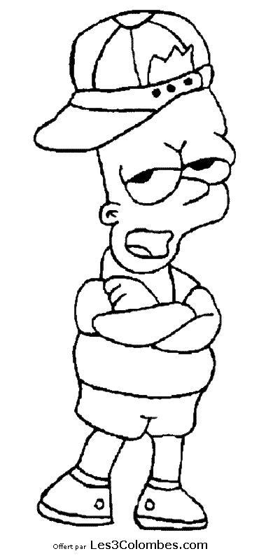 printable bart simpson coloring pages