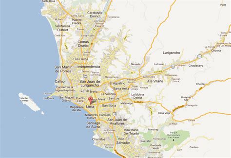 Lima Map Peru