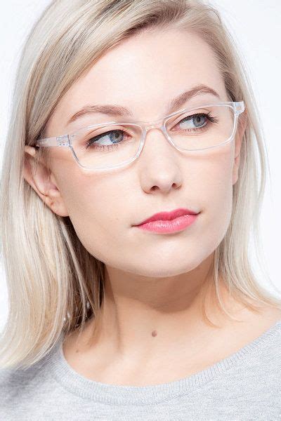 Versus Rectangle Clear Frame Eyeglasses Eyebuydirect Eyeglasses