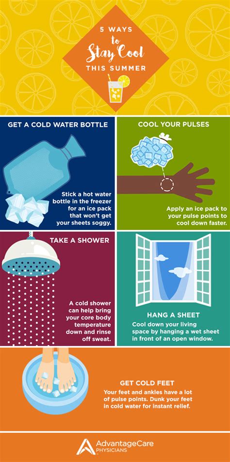 Infographic 5 Ways To Stay Cool This Summer Advantagecare Physicians