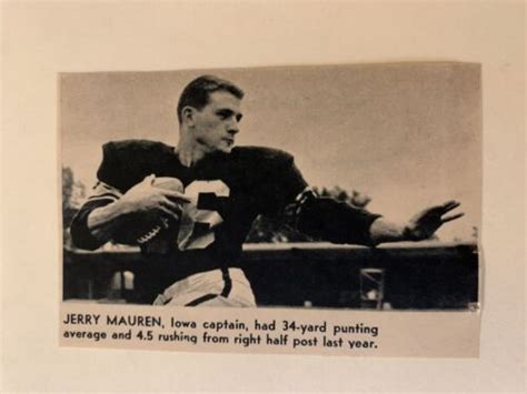 Jerry Mauren Iowa Hawkeyes 1960 Sands Football Pictorial Co Panel Ebay