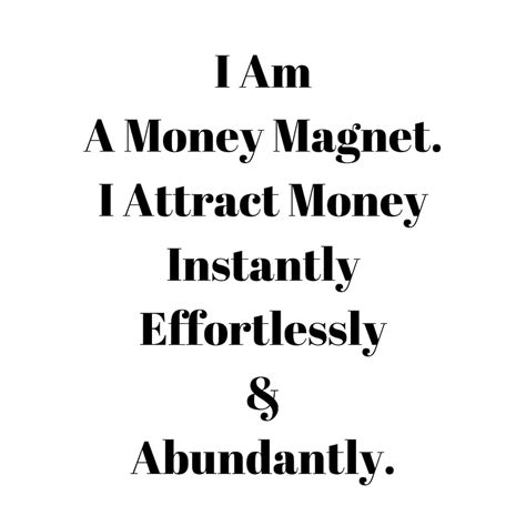 Money Magnet Daily Affirmation Poster Printable Quote For Any Room Your