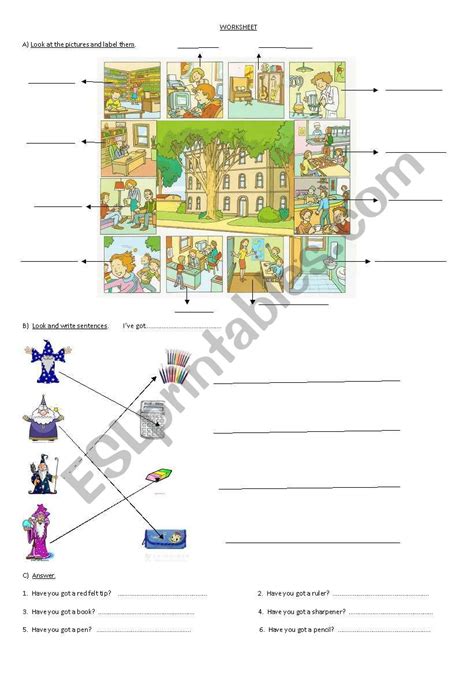 Parts Of School Esl Worksheet By Dorotea