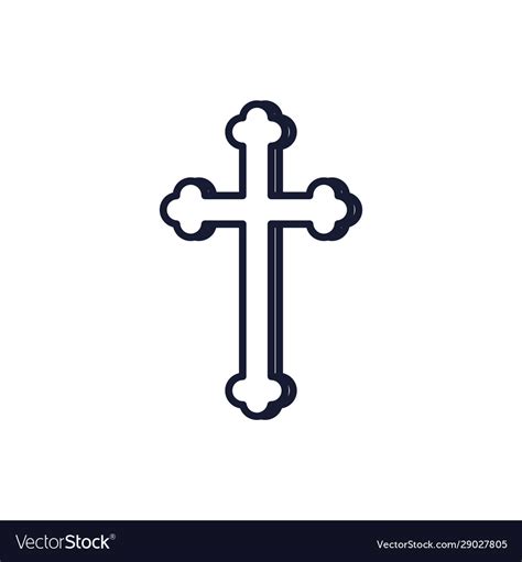 Christian And Catholic Cross Symbol Design Vector Image