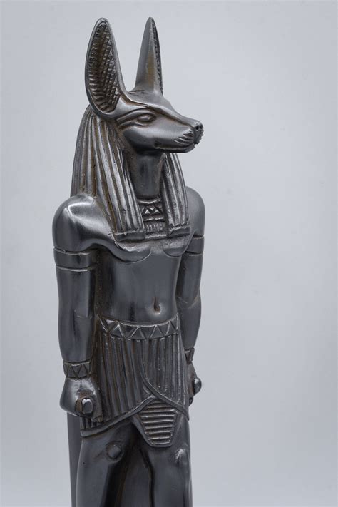 Statue Of Ancient Egyptian God Anubis Dark Stone 2 Size Made In Egypt