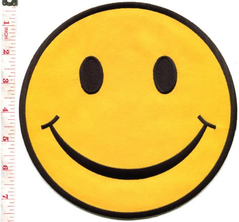 Smiley Face Retro Boho Hippie 70s Embroidered Applique Iron On Patch Big 5 19 Inches S 1044