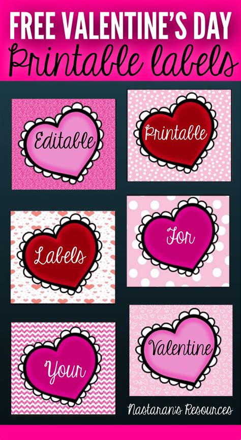 Valentine Name Tags Template Cubby Name Tags Desk Name Tags Name