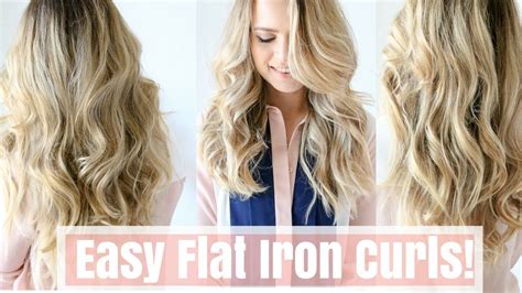How To Easy Flat Iron Curls No Twisting Flat Iron Curls Easy