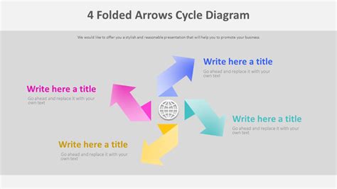 4 Folded Arrows Cycle Diagram