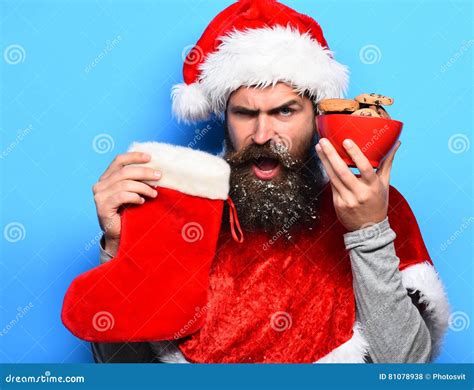 Hipster Santa Claus Stock Foto Image Of Santa Achtergrond 81078938