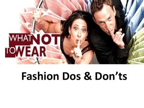 Fashion Dos And Donts A Worksheet Wear Students Can State What Is W