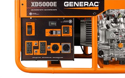 Generac Power Systems 5000 Watt Xd Series Portable Generator With