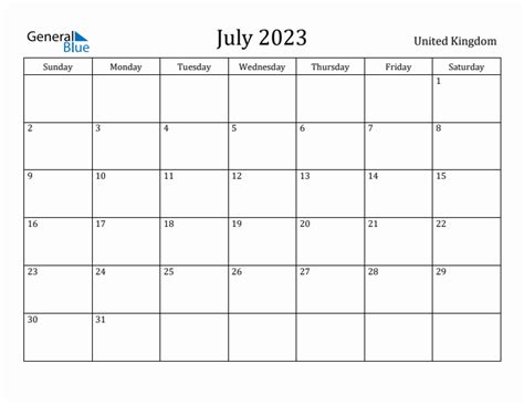 July 2023 Calendar Uk Get Calendar 2023 Update