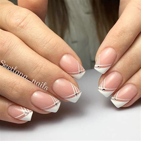 The french manicure gradient works well on shorter nails as there isn't a sharp white edge that shows where the nail bed ends and the nail tip begins. Fresh French Manicure Ideas | NailDesignsJournal.com ...