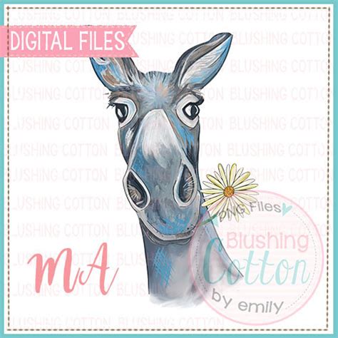 Donkey With Flower Png Design Bcma Etsy