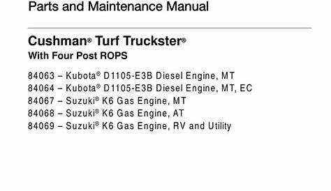 Cushman Turf Truckster Wiring Diagram - Wiring Diagram