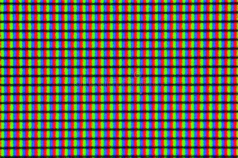 Led Ips Monitor Screen Showing Pixels In Extreme Closeup Macro