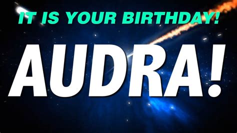 Happy Birthday Audra This Is Your T Youtube