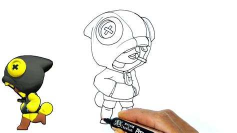 brawl stars leon drawing and coloring youtube