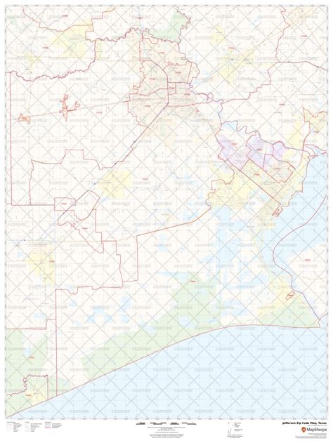 Jefferson Zip Code Map Texas Jefferson County Zip Codes