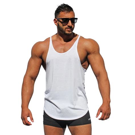 Bodybuilding Stringer Tank Tops Men Blank Vest Solid Color Gyms