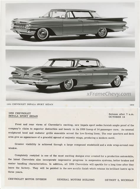 Anleitungen And Handbücher 59 1959 Chevy Impala Factory Assembly Manual