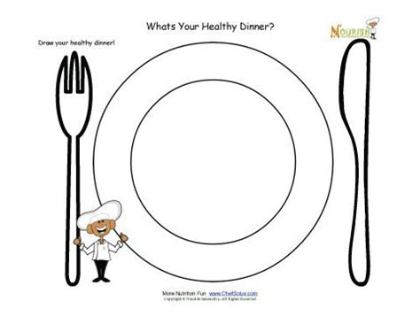 Art lessons easy things to draw strawberry kids youtube. Draw Your Healthy Dinner On Your Plate Activity | Healthy ...