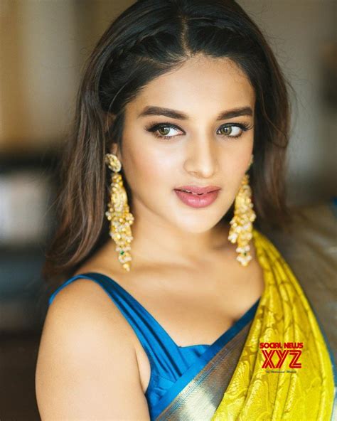 Actress Nidhhi Agerwal Glam New Traditional Stills Social News Xyz