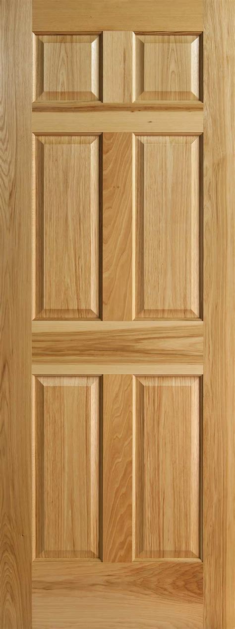 Hickory 6 Panel Wood Interior Door Hardwood Interior Doors Solid