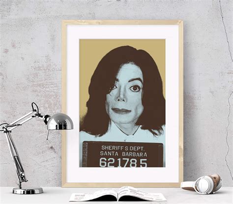 Michael Jackson Celebrity Mugshot Pop Art Print Vintage Etsy