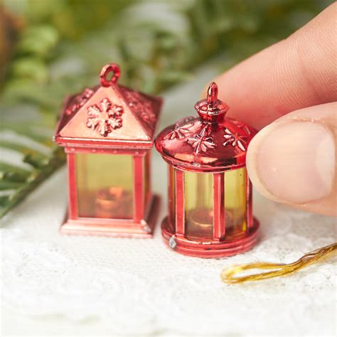 Miniature Red Lanterns Christmas Ornaments Christmas And Winter