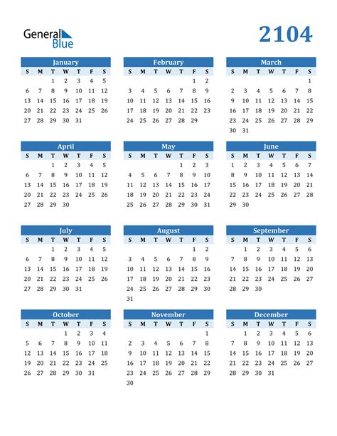 2104 Calendar Pdf Word Excel