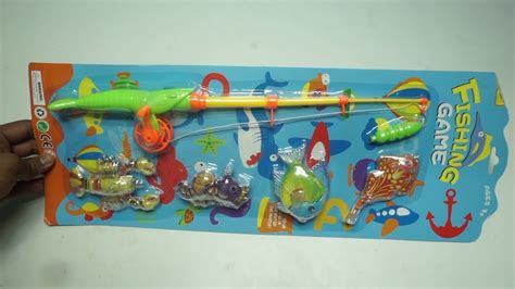 Fishing Toy Game With Rod And Fishes Toy Youtube