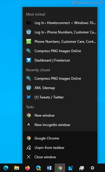 How To Show Jump Lists On Start And Taskbar In Windows 10