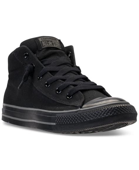 Top 90 Images Converse All Black Mid Tops Vn