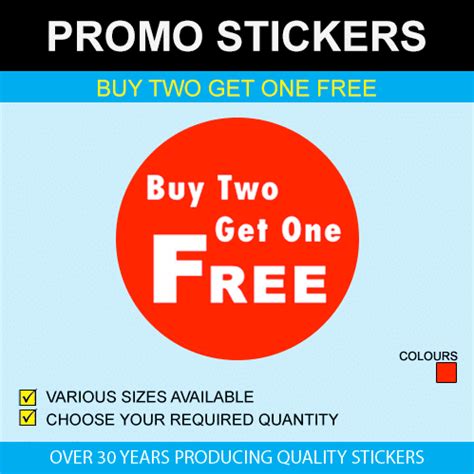 Buy Two Get One Free Stickers Price Stickers