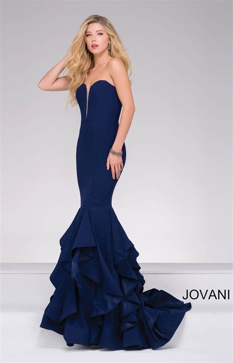 Jovani 31625 Sweetheart Strapless Deep V Neckline Mermaid Dress Prom